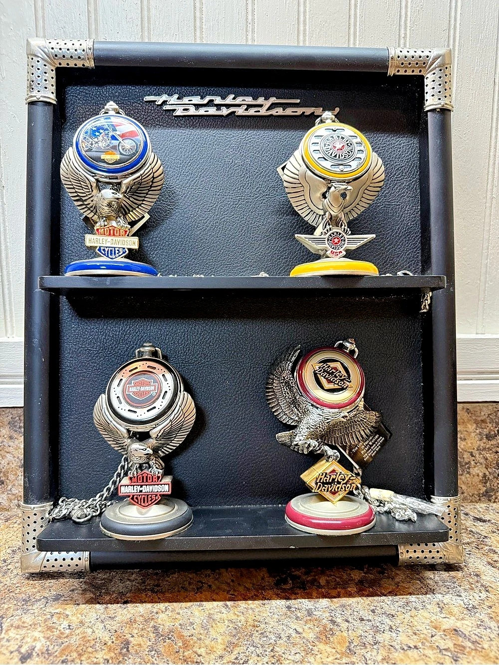 Franklin Mint Harley-Davidson Collector's Choice Pocket Watches Set of 4 Pocket